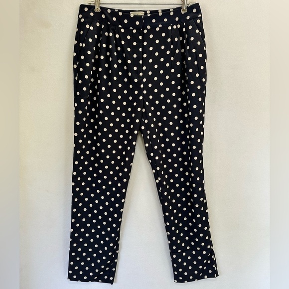 Tuckernuck Polka Dot Pixie Pant Ladies Navy Blue White Ivory Dot Size Large NWT - Picture 2 of 5